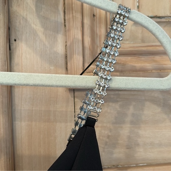 NWT KIKI RIKI Rhinestone /silver beaded fringe dress - Picture 6 of 8